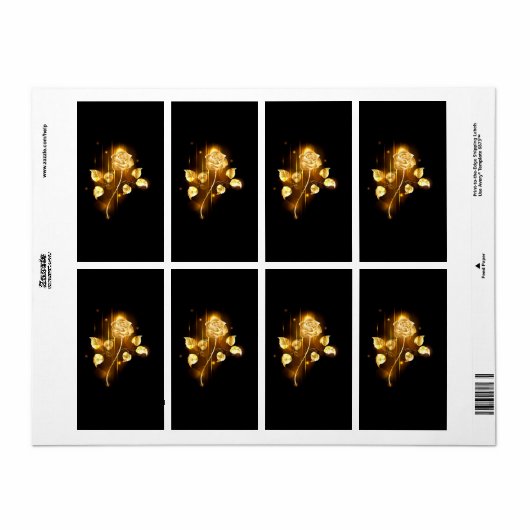 Golden roos (gouden roos) etiket (Full Sheet)