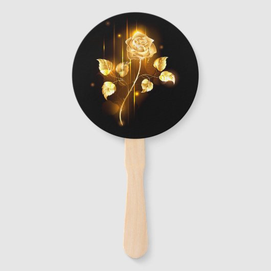 Golden roos (gouden roos) handwaaier (Voorkant)
