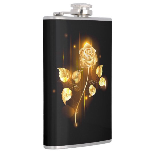 Golden roos (gouden roos) heupfles (Rechts)