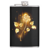 Golden roos (gouden roos) heupfles (Voorkant)