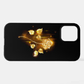 Golden roos (gouden roos) iPhone hoesje (Achterkant horizontaal)