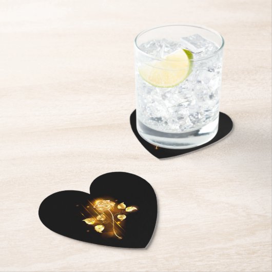 Golden roos (gouden roos) kartonnen onderzetters (Insitu)