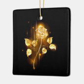 Golden roos (gouden roos) keramisch ornament (Links)