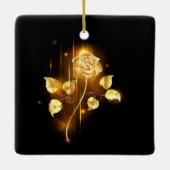 Golden roos (gouden roos) keramisch ornament (Achterkant)