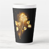 Golden roos (gouden roos) latte mok (Voorkant)