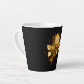 Golden roos (gouden roos) latte mok (Linkerhoek)