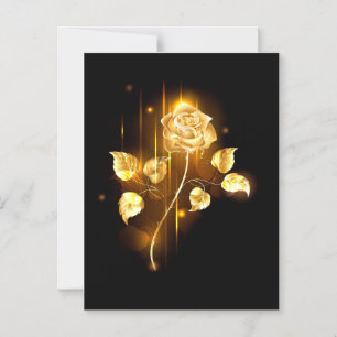 Golden roos (gouden roos) magnetische uitnodiging