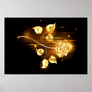 Golden roos (gouden roos) poster