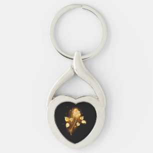 Golden roos (gouden roos) sleutelhanger