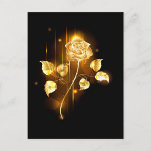 Golden roos (gouden roos) uitnodiging briefkaart
