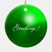 GOLDEN ROOS RUBY Green Emerald Keramisch Ornament (Achterkant)