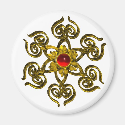 GOLDEN ROOS RUBY MAGNEET (Voorkant)