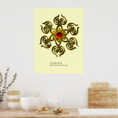 GOLDEN ROOS RUBY POSTER (Keuken)