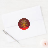 GOLDEN ROOS RUBY RONDE STICKER (Envelop)