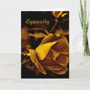Golden Roos Sympathy Card Kaart