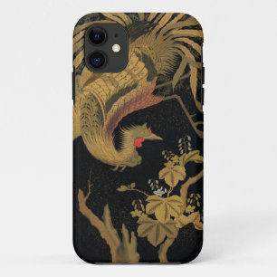 Golden Rooster Bird Japans Classic Antiek iPhone 11 Hoesje