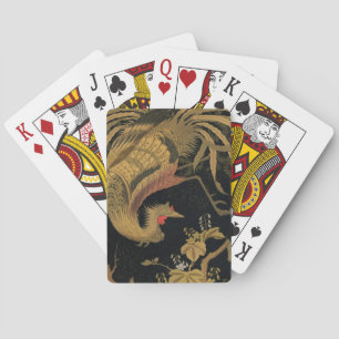 Golden Rooster Bird Japans Classic Antiek Pokerkaarten