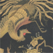 Golden Rooster Bird Japans Classic Antiek Sticker (Voorkant)