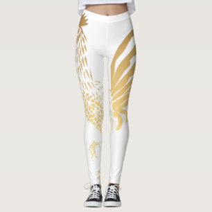 Golden Rooster Jaar 2017 Witte Leggings