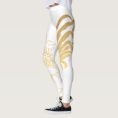 Golden Rooster Jaar 2017 Witte Leggings (Links)