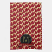 Golden Rooster Pattern Theedoek (Verticaal)