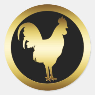 GOLDEN ROOSTER RONDE STICKER
