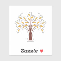 Golden Roots Tree Sticker – Aardse vinylsticker