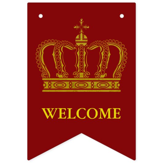 Golden Royal Crown I + je rug. en ideeën Vlaggetjes (Tweede vlag)