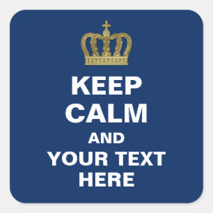 Golden Royal Crown II + je rug. en ideeën Vierkante Sticker