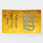 Golden Royal Crown III + je ruggengraat. en ideeën Spandoek (Horizontaal)