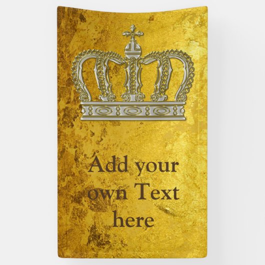 Golden Royal Crown III + je ruggengraat. en ideeën Spandoek (Verticaal)