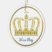 Golden Royal Crown + je ruggengraat. en ideeën Keramisch Ornament (Links)