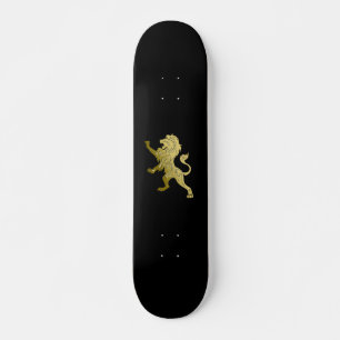 Golden Royal Lion Black  Skateboard