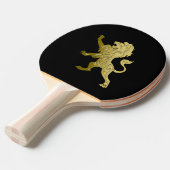 Golden Royal Lion Black Tafeltennisbatje (Voorkant Gekanteld)