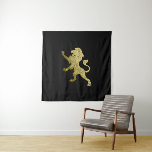Golden Royal Lion Black Wandkleed