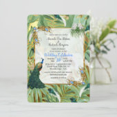 Golden Royal Peacock Feathers Kaart (Staand voorkant)