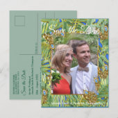 Golden Royal Peacock Temple Dreams Aankondigingskaart (Voorkant / Achterkant)