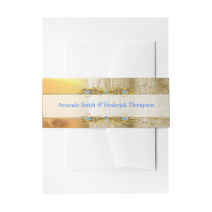 Golden Royal Peacock Temple Dreams Uitnodigingen Wikkel