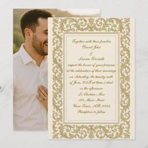 Golden Royal Solls Faire-part de mariage photo