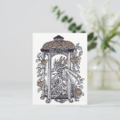 Golden Rozen Dragon Gazebo Briefkaart (Staand voorkant)