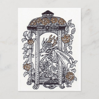 Golden Rozen Dragon Gazebo Briefkaart