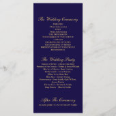 Golden Rozen Trouwprogramma - Blauw Programma (Achterkant)