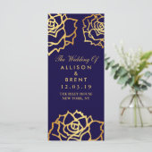 Golden Rozen Trouwprogramma - Blauw Programma (Staand voorkant)