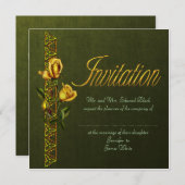 Golden Rozen Wedding Suite Kaart (Voorkant / Achterkant)