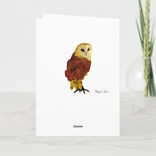 Golden Ruby Owl Moederdag Kaart (Achterkant)