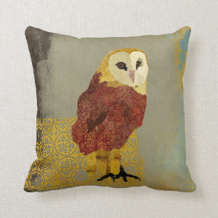 Golden Ruby Owl Mojo Pillow Kussen
