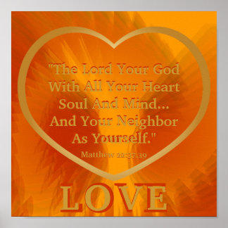 Golden Rule op Fiery Angelic Wings Poster - Cust.