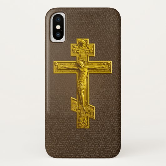 Golden Russisch orthodoxe kruis Case-Mate iPhone Case (Achterkant)