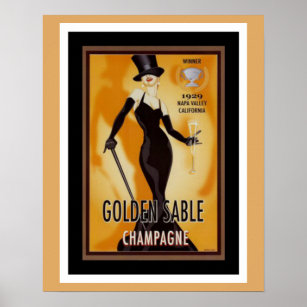 Golden Sable Champagne Ad Poster