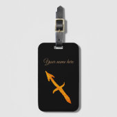 Golden Sagittarius Astrology Sign Bagagelabel (Voorkant (verticaal))